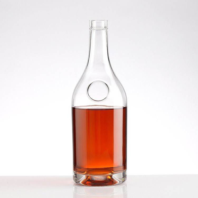 silk screen glass wine bottle