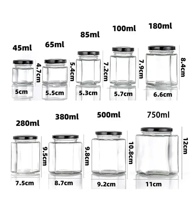 Custom Square Honey Glass Jar Container suppliers