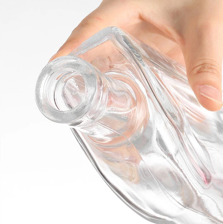 Round Glass Material 500 ML Glass Bottle For Liquor